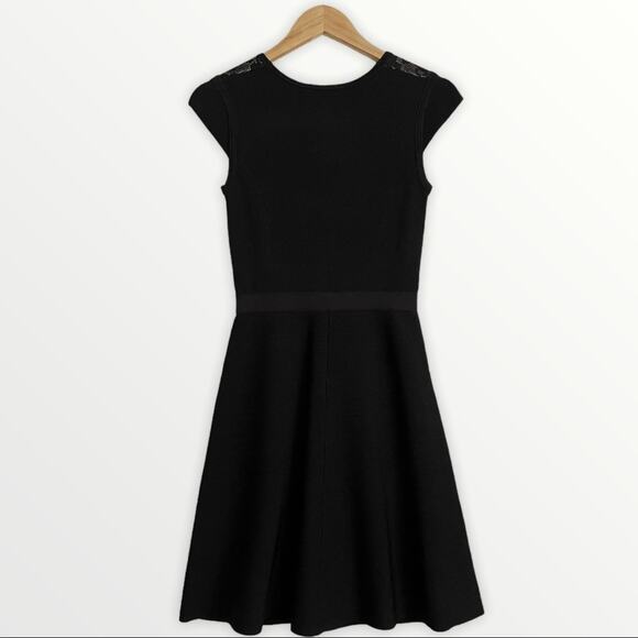 Rebecca Taylor Black/Nude Cap Sleeve Dress Size XS - Picture 2 of 9